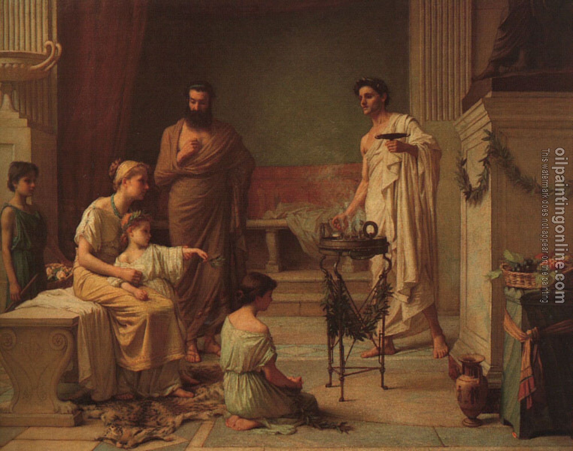 Waterhouse, John William - A Sick Child Brought into the Temple of Aesculapius